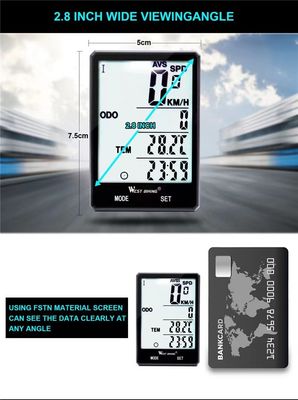 2.8 ইঞ্চি এবিএস বাইক কম্পিউটার হালকা ব্যায়াম সেন্সর ওয়্যারলেস স্পিডমিটার ইনবাইক দ্বারা