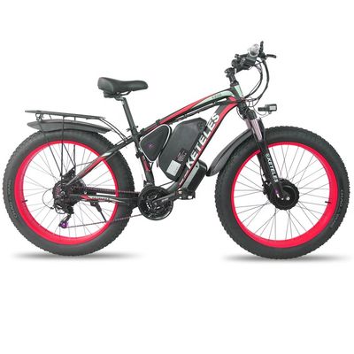 KETELES K800 ইলেকট্রিক ফ্যাট বাইক 1000W 17.5AH ব্যাটারি 26x4.0 ইঞ্চি ডুয়াল মোটর টু হুইল ড্রাইভ