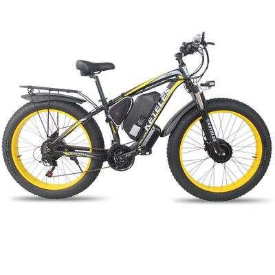 KETELES K800 ইলেকট্রিক ফ্যাট বাইক 1000W 17.5AH ব্যাটারি 26x4.0 ইঞ্চি ডুয়াল মোটর টু হুইল ড্রাইভ