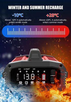 - চটকদার ডিজাইন Foxsur 12V 24V 25A স্মার্ট ব্যাটারি চার্জার জন্য গাড়ী ট্রাক প্লাগ সুবিধাজনক মেরামত