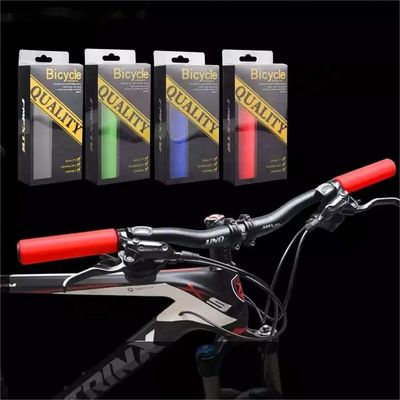 মাউন্টেন বাইক আনুষাঙ্গিক অ্যান্টি-স্লিপ সিলিকন হ্যান্ডেল গ্রিপ 22.2 মিমি অভ্যন্তরীণ খোলার সাথে