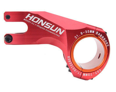 লাল 2021 এমটিবি রঙিন স্টেম খাদ 31.8/35*70 মিমি 17 ডিগ্রি এক্সসি এএম রোড বাইকের হ্যান্ডেলের জন্য