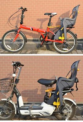 প্লাস্টিকের শেল উপাদান বড় স্থান শিশু নিরাপত্তা সাইকেল সীট বাচ্চাদের জন্য ইনস্টল করা সহজ