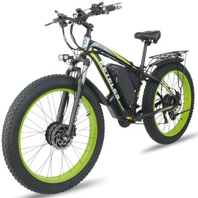 26AH 2000W উচ্চ ক্ষমতা দুই চাকা ড্রাইভ ডুয়াল মোটর ইলেকট্রিক সাইকেল 26x4.0 ইঞ্চি ফ্যাট টায়ার সঙ্গে