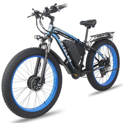 26AH 2000W উচ্চ ক্ষমতা দুই চাকা ড্রাইভ ডুয়াল মোটর ইলেকট্রিক সাইকেল 26x4.0 ইঞ্চি ফ্যাট টায়ার সঙ্গে