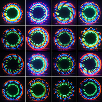 32 LED ফ্ল্যাশ স্পোক লাইট ল্যাম্প 24 ইঞ্চি চাকা ব্যাটারি চালিত বহিরঙ্গন সাইক্লিং লাইট জন্য