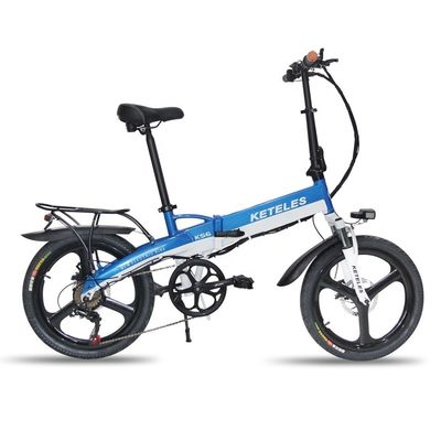 48V 350W 10AH ইলেকট্রিক বাইক 20 ইঞ্চি ভাঁজ ফ্রেম এবং 31-60 কিমি পরিসীমা প্রতি শক্তি