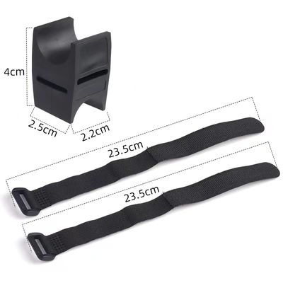 কালো সাইকেল এলইডি টর্চ ঘূর্ণন ব্র্যাকেট ফ্ল্যাশলাইট 28-40 মিমি বাইক লাইটের জন্য স্ট্যান্ড