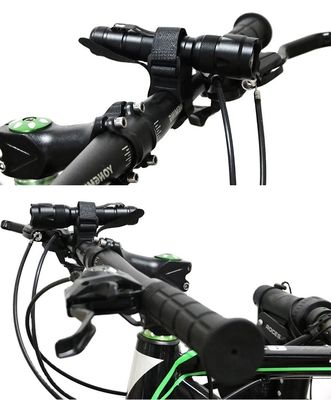 কালো সাইকেল এলইডি টর্চ ঘূর্ণন ব্র্যাকেট ফ্ল্যাশলাইট 28-40 মিমি বাইক লাইটের জন্য স্ট্যান্ড