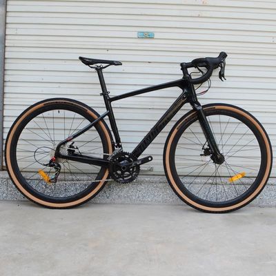 কার্বন ফ্রেম গ্রাভেল বাইক 700C*40C 11 স্পিড APEX হাইড্রোলিক ডিস্ক ব্রেক রোড রেসিং জন্য