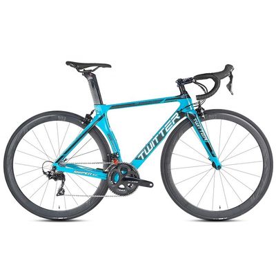 16 স্পিড কার্বন রোড বাইক R2000-700C 1.7 মিটার দৈর্ঘ্যের পূর্ণ কার্বন ফাইবার রেসিং বাইক