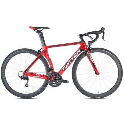 16 স্পিড কার্বন রোড বাইক R2000-700C 1.7 মিটার দৈর্ঘ্যের পূর্ণ কার্বন ফাইবার রেসিং বাইক