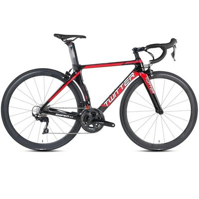 16 স্পিড কার্বন রোড বাইক R2000-700C 1.7 মিটার দৈর্ঘ্যের পূর্ণ কার্বন ফাইবার রেসিং বাইক