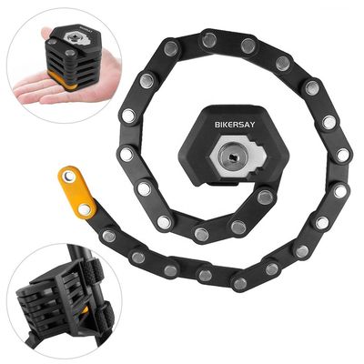 মাউন্টেন বাইক রোড বাইক ভাঁজযোগ্য লক অ্যান্টি-চুরি 85cm 3 টি কী সহ জিংক অ্যালোয় অ্যালোয় স্টিল