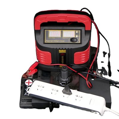 Tiroflx সাধারণ 15A স্মার্ট অটো ব্যাটারি চার্জার 12V/24V গাড়ি এবং মোটরসাইকেল জন্য