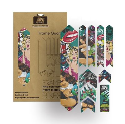 অ্যান্টি-স্লিপ এমটিবি ফ্রেম সুরক্ষা এবং কাস্টমাইজড রোড বাইক ডিজাইনের জন্য পিভিসি বাইক স্টিকার