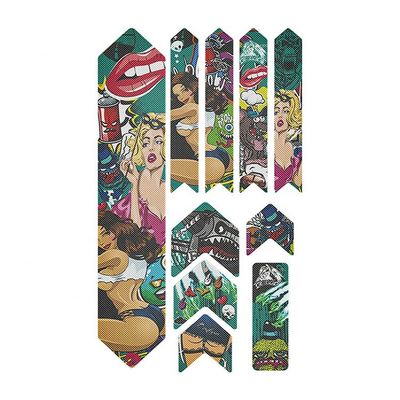 অ্যান্টি-স্লিপ এমটিবি ফ্রেম সুরক্ষা এবং কাস্টমাইজড রোড বাইক ডিজাইনের জন্য পিভিসি বাইক স্টিকার