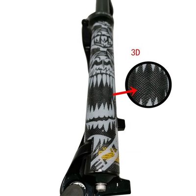 সজ্জিত সাইকেল ফ্রেম গার্ডের জন্য 3 ডি ওয়াটারপ্রুফ সাইকেল ফর্ক সুরক্ষা স্টিকার