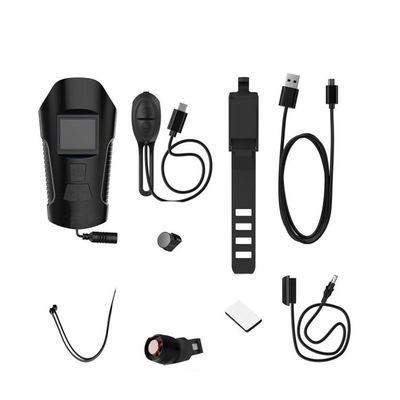 কালো ইউএসবি চার্জিং বাইক ফ্রন্ট লাইট ফ্ল্যাশলাইট হ্যান্ডেলার সাইক্লিং হেড লাইট স্পিড মিটার এলসিডি স্ক্রিন