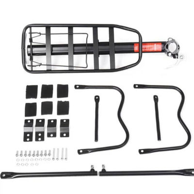 আয়রন টিউব ট্রাঙ্ক মাউন্ট বাইসাইকেল ক্যারিয়ার হালকা ওজন র্যাক সেডান আউটডোর ভ্রমণের জন্য 985g